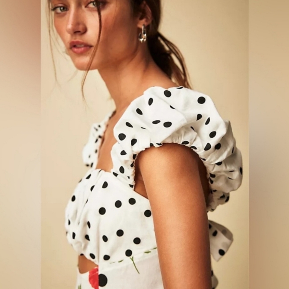 Free People - BomBom Floral Printed Mini Dress - Picture 3 of 8